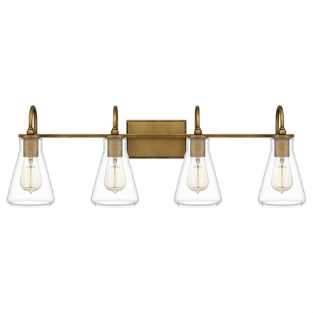 Quoizel Boyton 4-Light Weathered Brass Vanity Light BYT8633WS